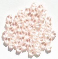 50 8mm Transparent Rose Pink Star Beads
